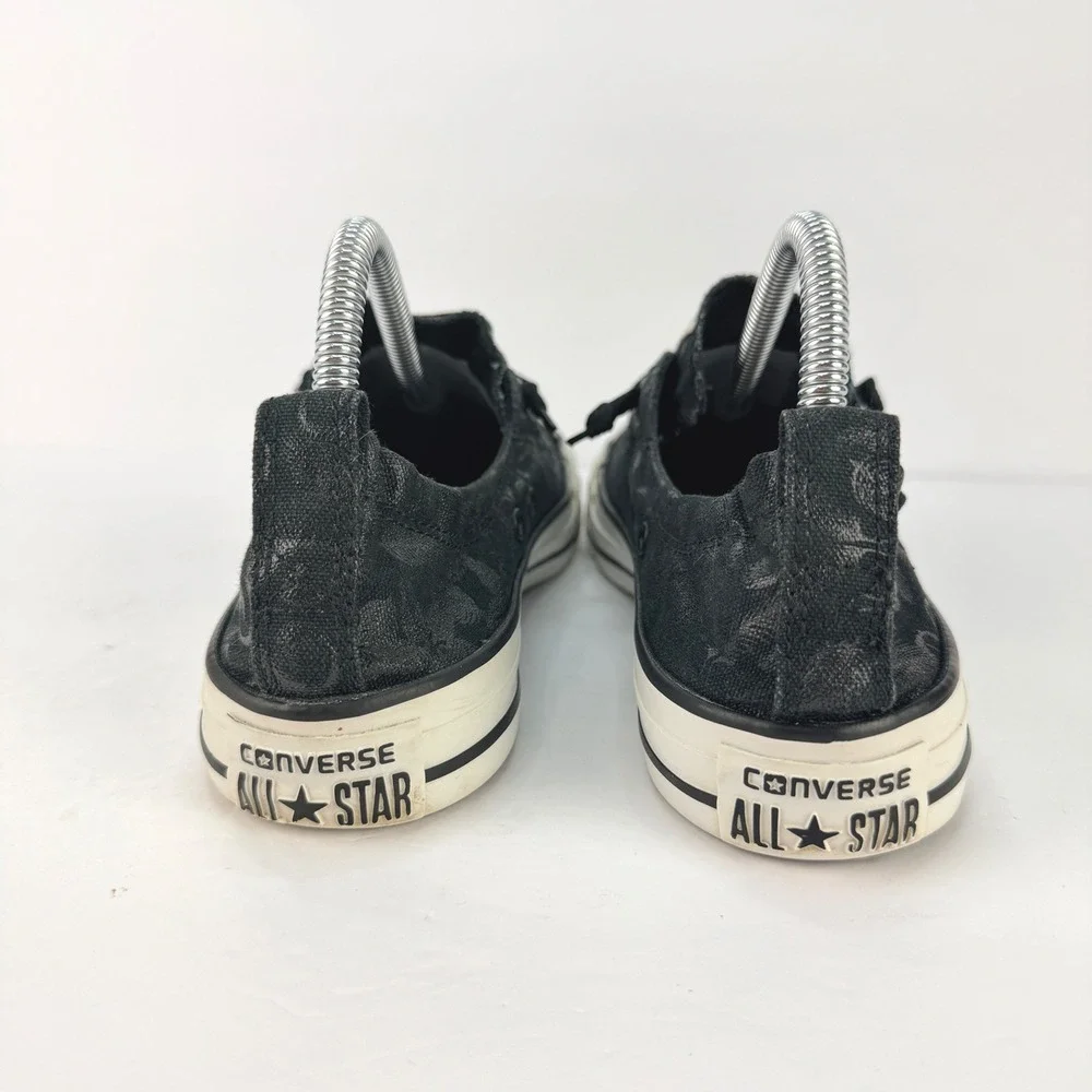 Converse Chuck Taylor All Star Womens 8 Shoreline Black Damask Slip On Sneaker